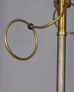 Porte-manteau vintage des années 1960 en laiton doré, design italien