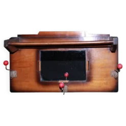 Porte-manteau vintage en acajou, 1950