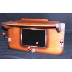 Porte-manteau vintage en acajou, 1950