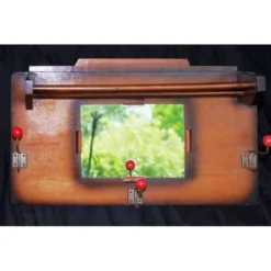 Porte-manteau vintage en acajou, 1950