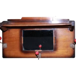 Porte-manteau vintage en acajou, 1950