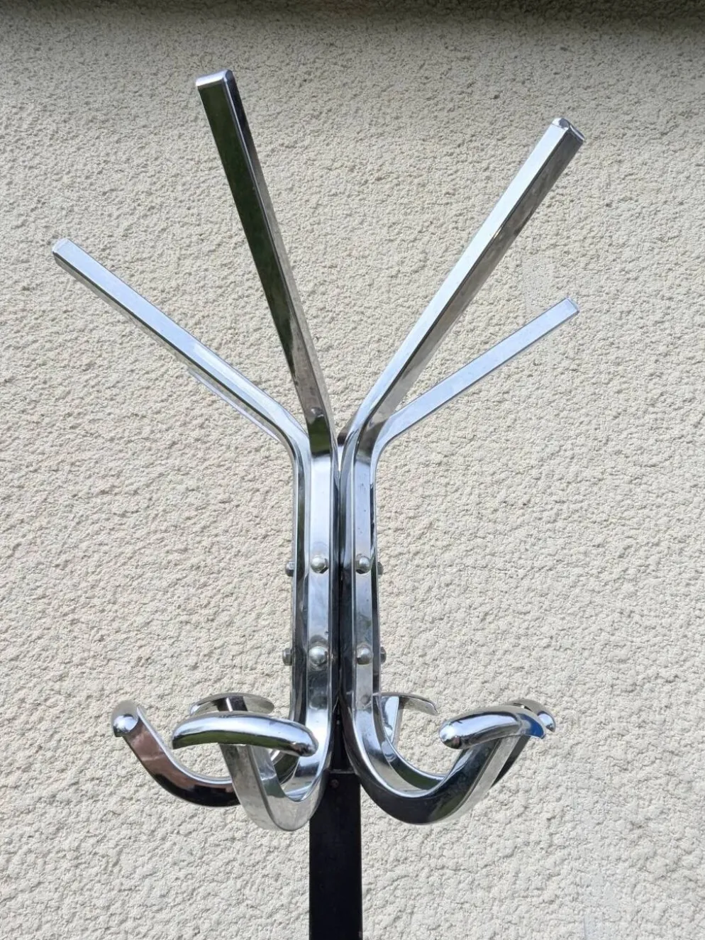 Porte-manteau vintage en acier chromé 60 70
