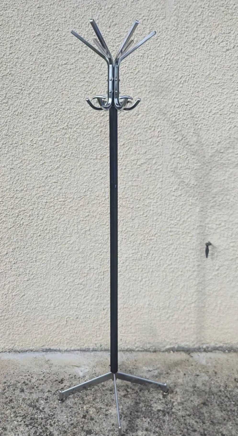 Porte-manteau vintage en acier chromé 60 70