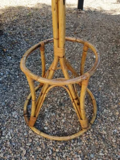 Porte manteau vintage en bambou et rotin