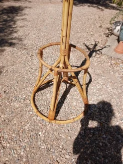 Porte manteau vintage en bambou et rotin