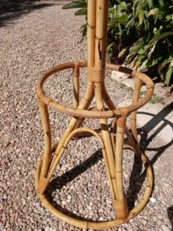 Porte manteau vintage en bambou et rotin