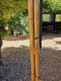 Porte manteau vintage en bambou et rotin