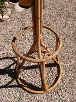 Porte manteau vintage en bambou et rotin