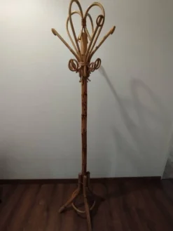Porte manteau vintage en bambou style Franco Albini