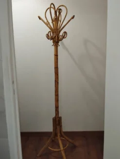 Porte manteau vintage en bambou style Franco Albini