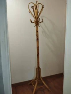Porte manteau vintage en bambou style Franco Albini