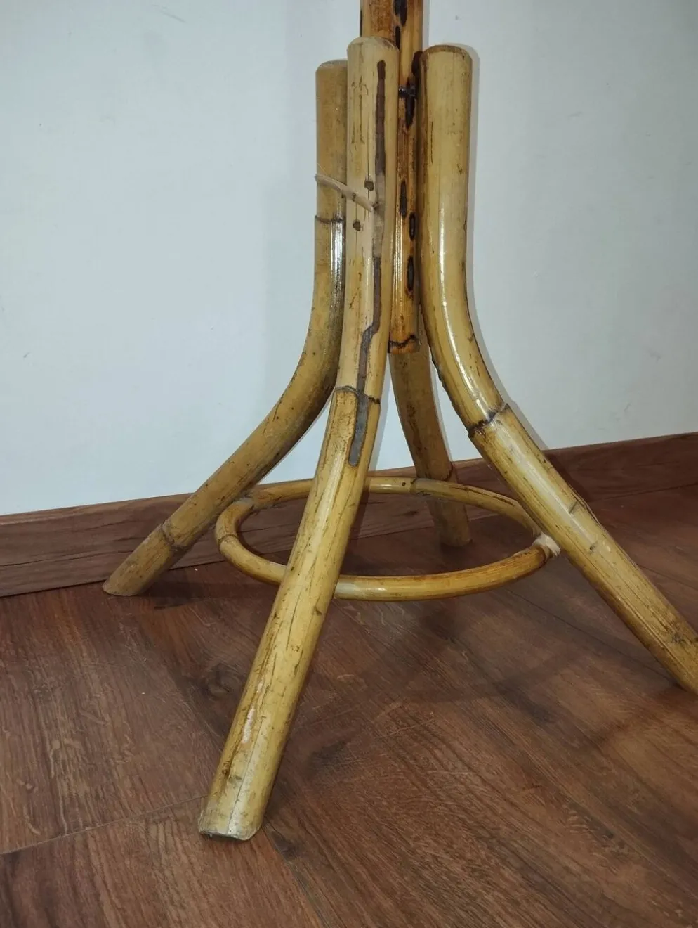 Porte manteau vintage en bambou style Franco Albini