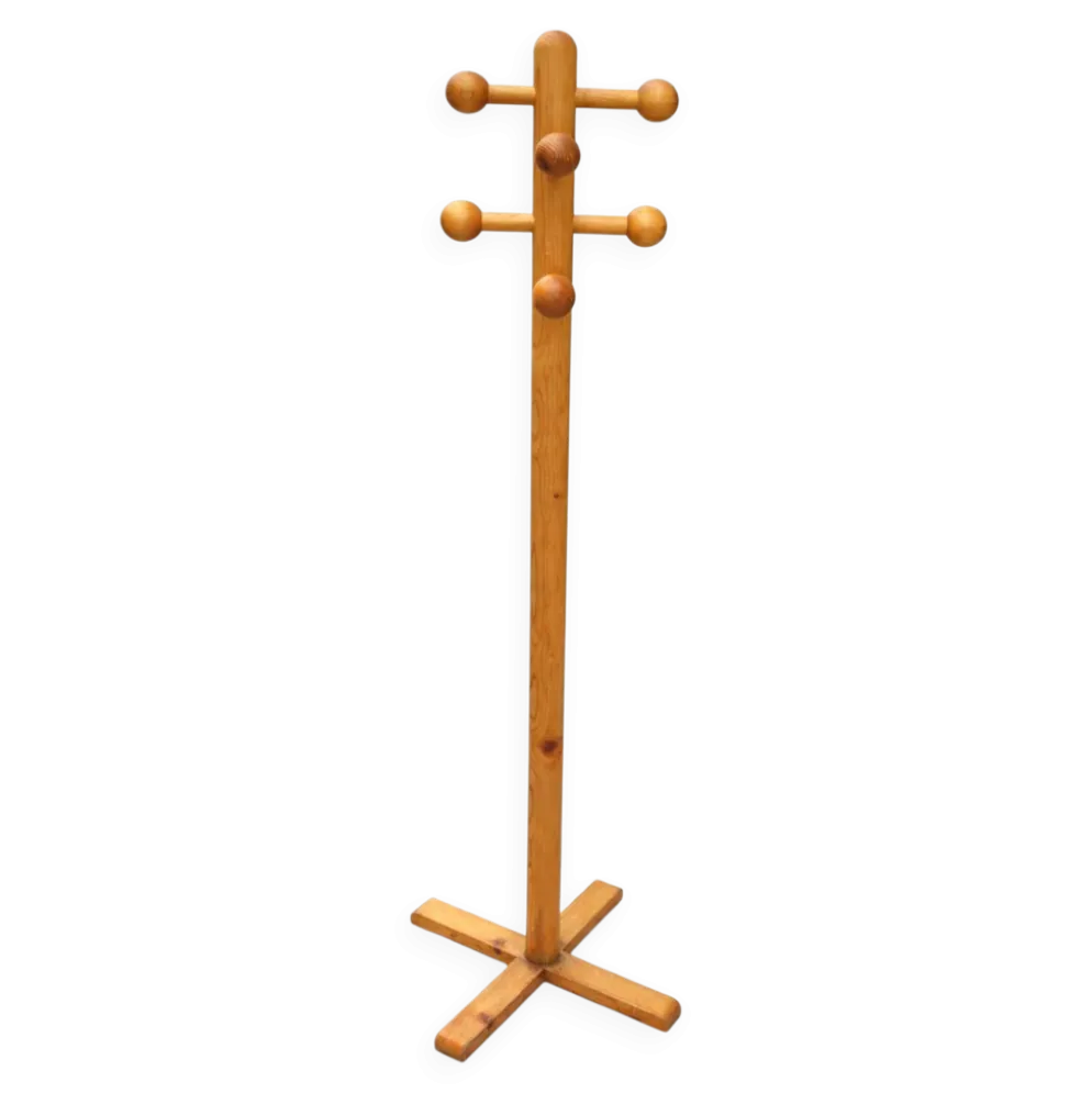 Porte-manteau vintage en bois massif – 180 cm