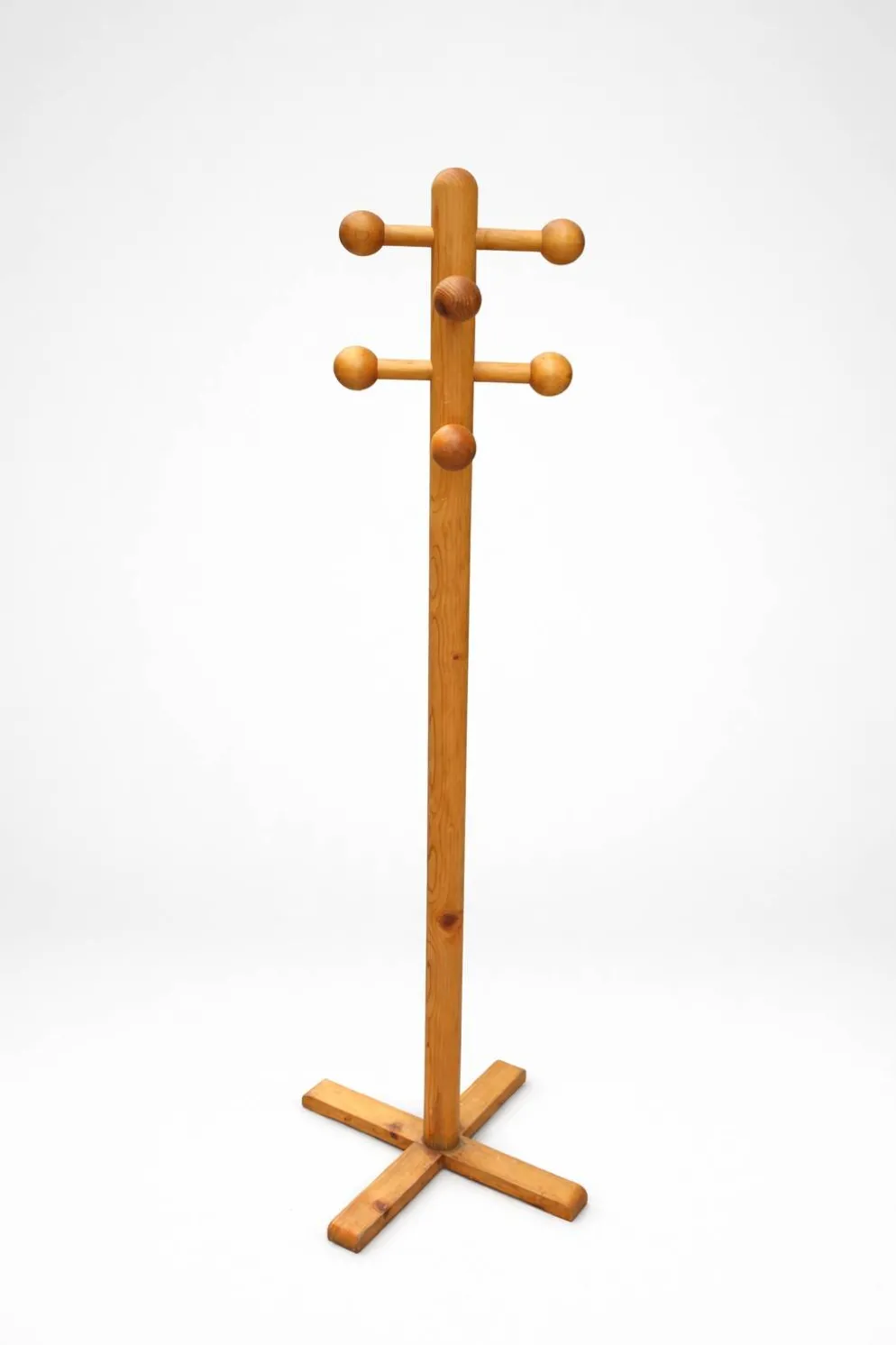 Porte-manteau vintage en bois massif – 180 cm