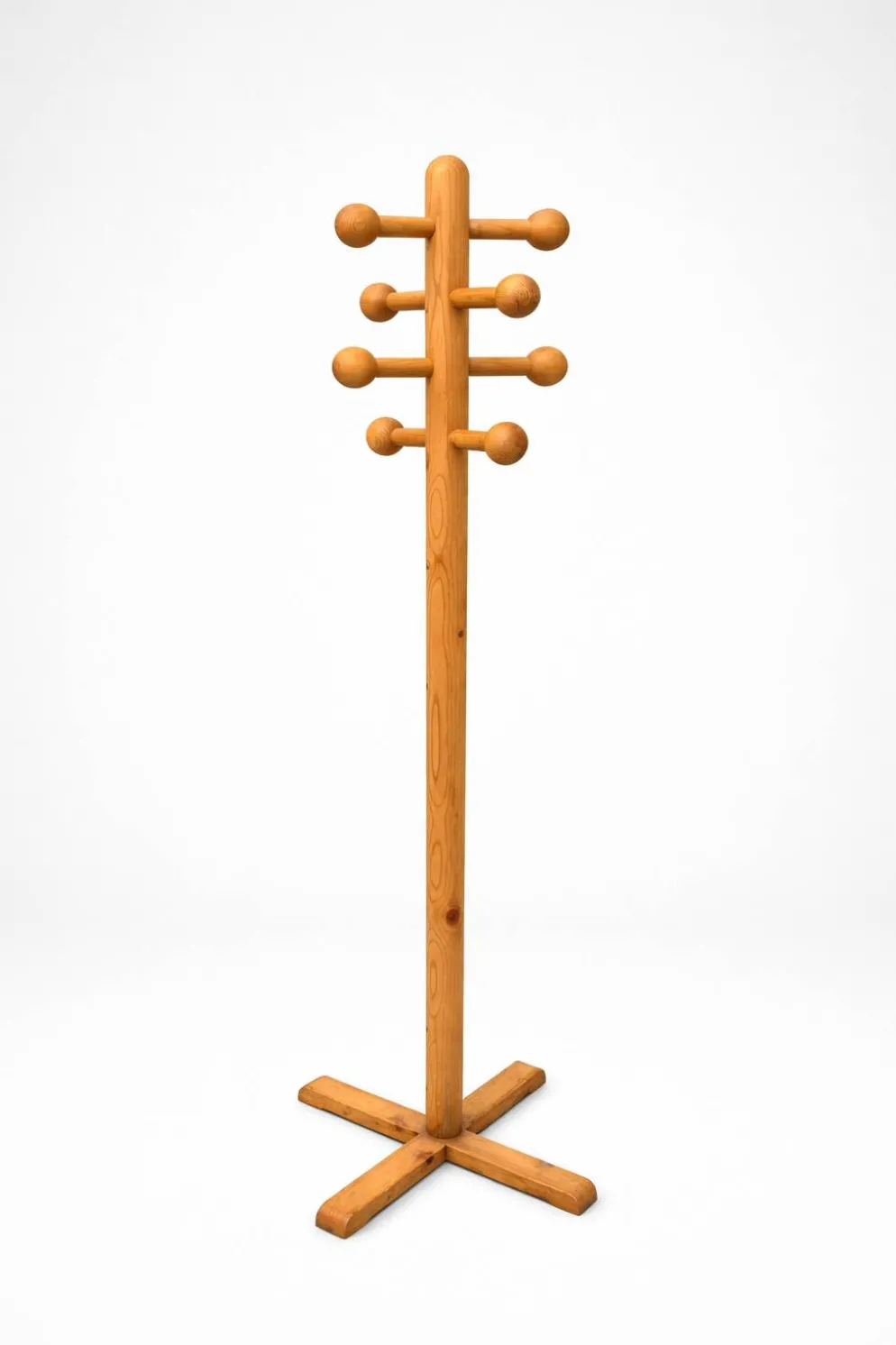 Porte-manteau vintage en bois massif – 180 cm
