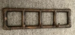Porte manteau vintage en rotin des années 60