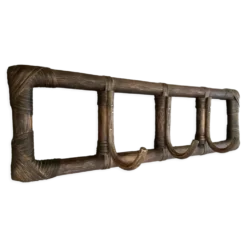 Porte manteau vintage en rotin des années 60