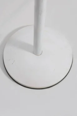 Porte-manteau vintage milieu du siècle blanc et or en métal, Italie, années 1960
