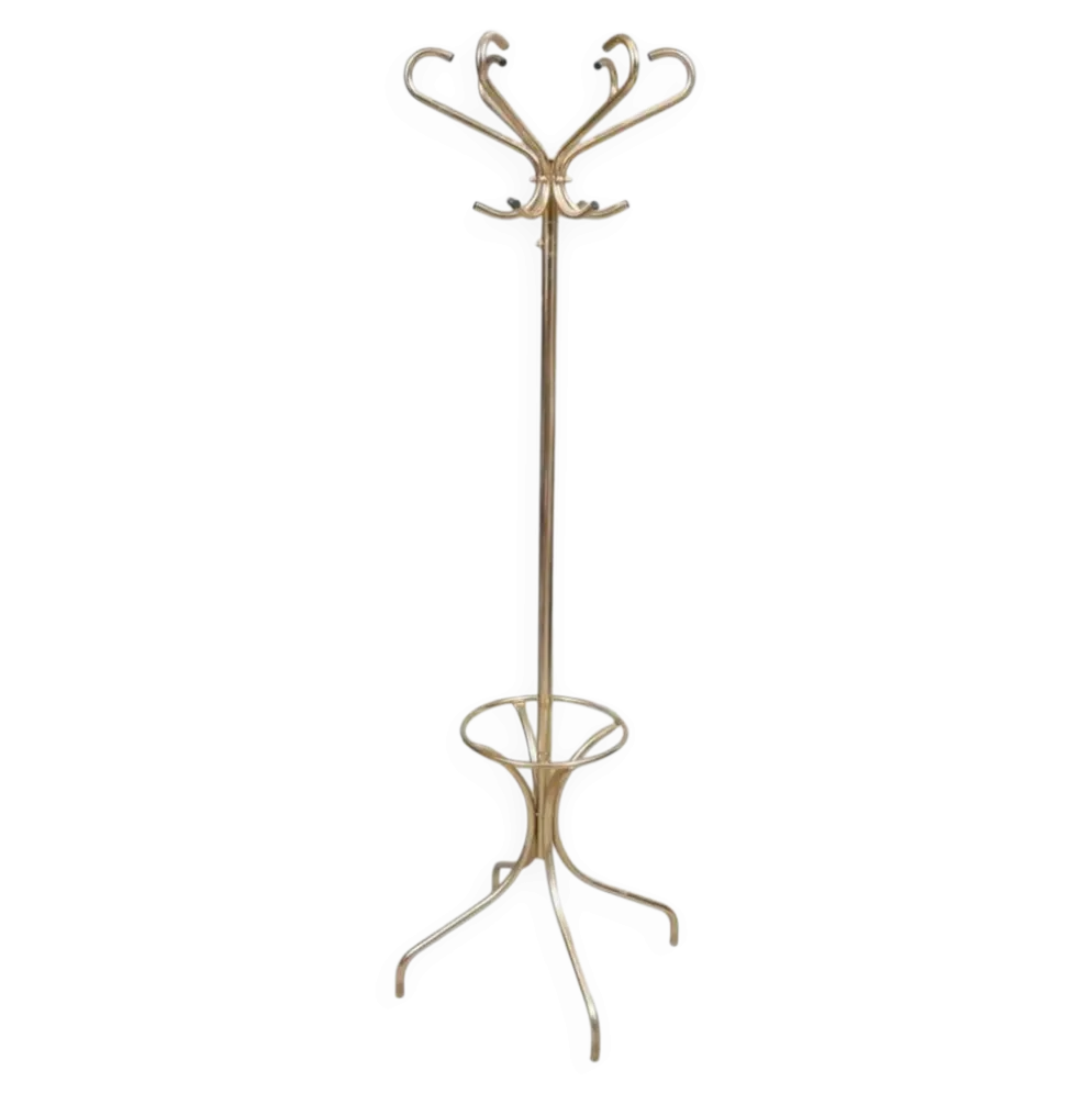 Porte manteau vintage métal doré 1960