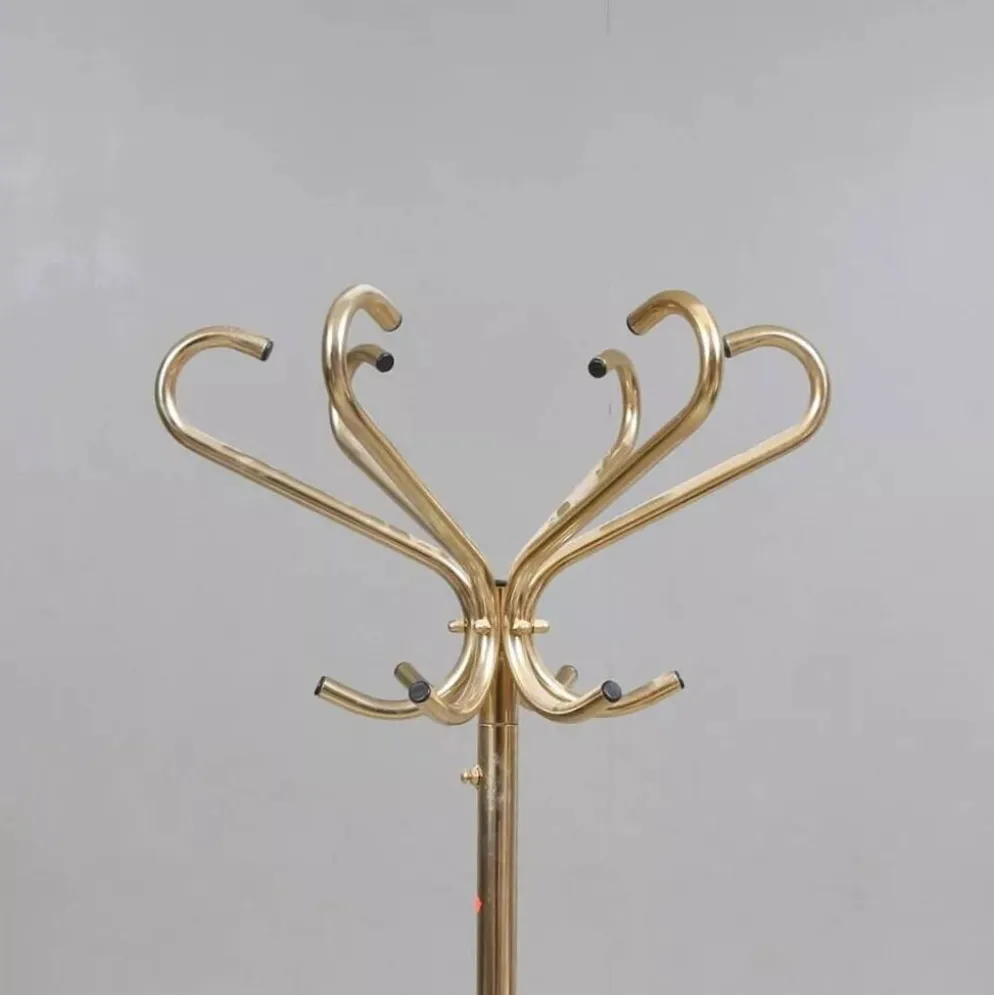 Porte manteau vintage métal doré 1960