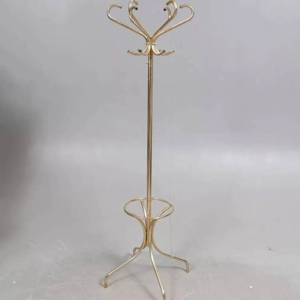 Porte manteau vintage métal doré 1960