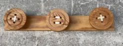 Portemanteau vintage 1980 à 3 patères 