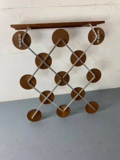 Porte-manteau vintage scandinave du milieu du siècle en teck et en métal, années 1960.