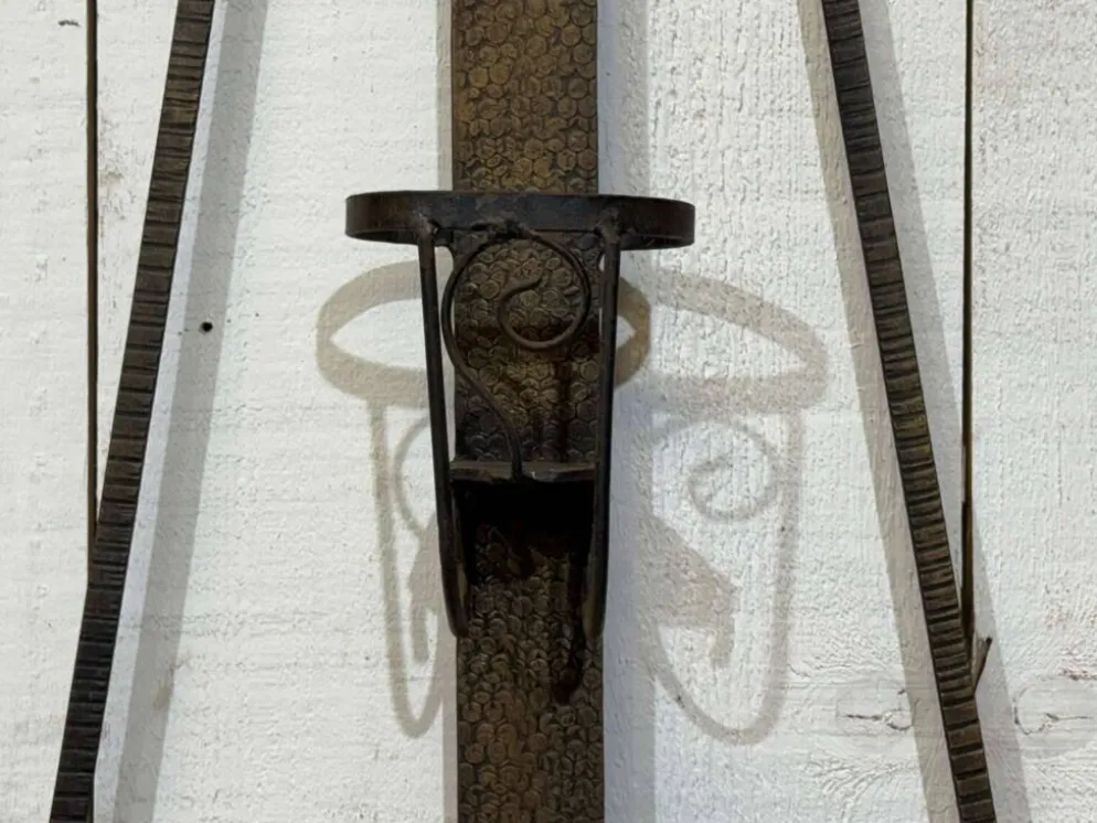 Porte manteaux de style art déco en fer des années 1960