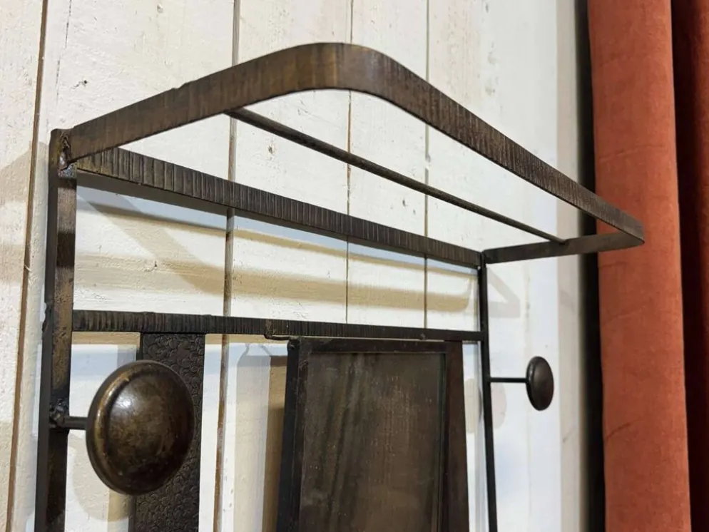 Porte manteaux de style art déco en fer des années 1960