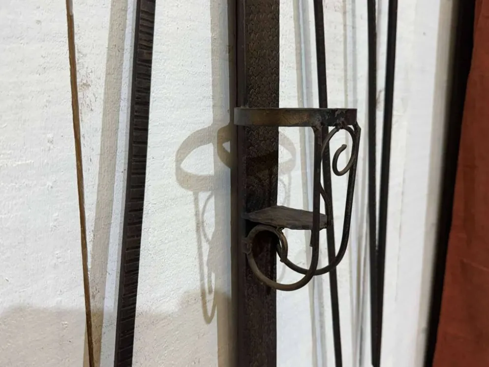 Porte manteaux de style art déco en fer des années 1960