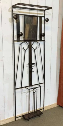 Porte manteaux de style art déco en fer des années 1960