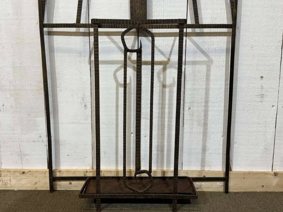 Porte manteaux de style art déco en fer des années 1960
