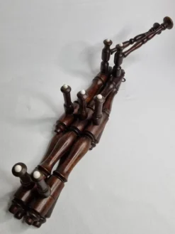 Porte-manteaux en bois extensible ancien, Napoléon III, 9 patères