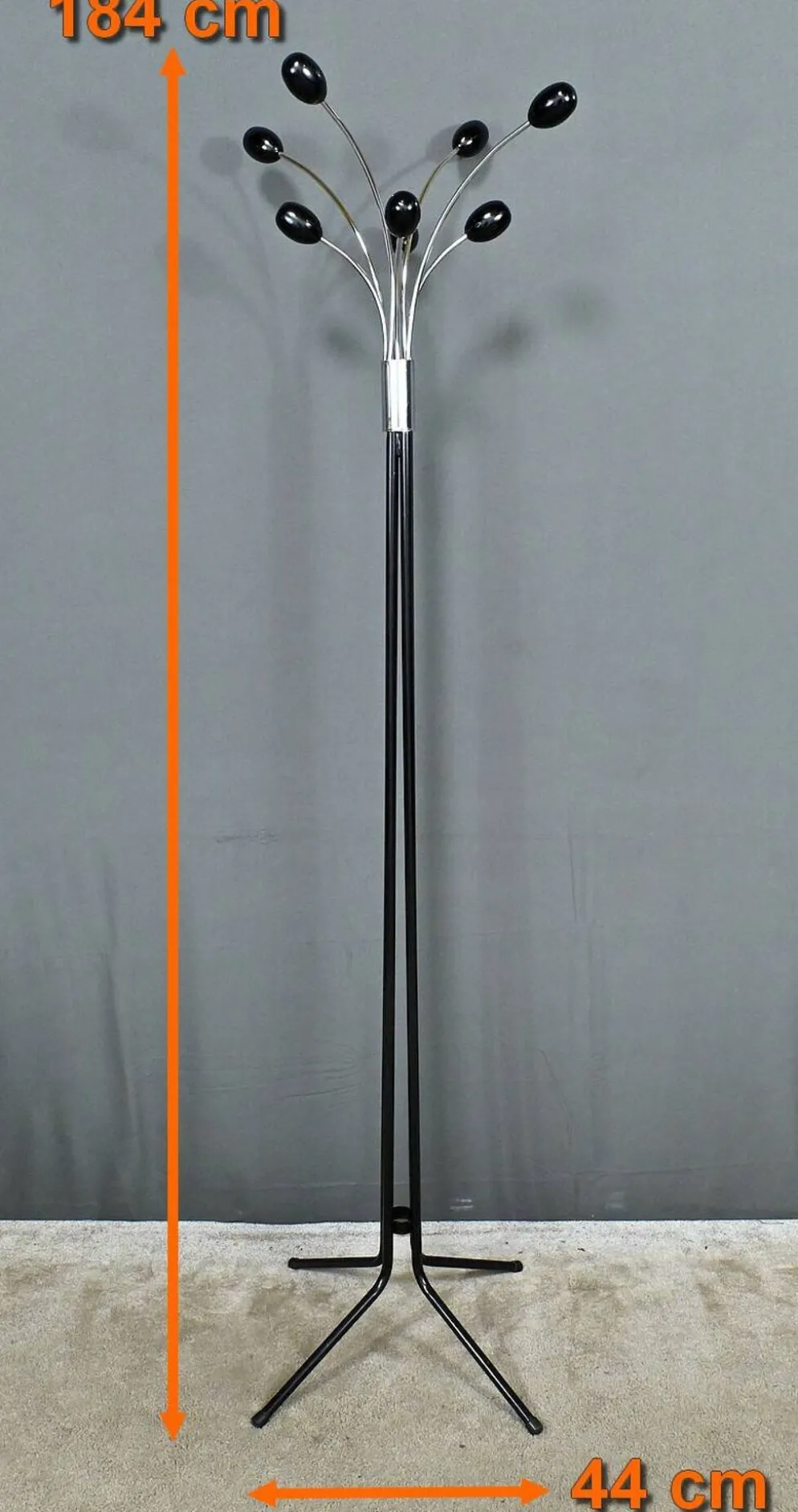 Porte-manteaux en métal laqué, design italien – 1960