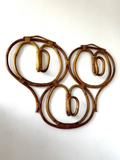 Porte manteaux en rotin Franco Albini 1960