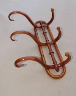 Porte-manteaux mural bois-courbé bistrot KOHN, vers 1900, no Thonet