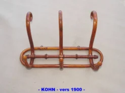Porte-manteaux mural bois-courbé bistrot KOHN, vers 1900, no Thonet