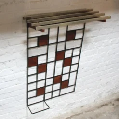 Porte-manteaux mural moderniste 1960s
