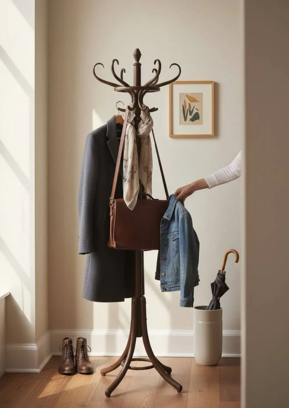 Porte manteaux Perroquet en bois courbé de Thonet