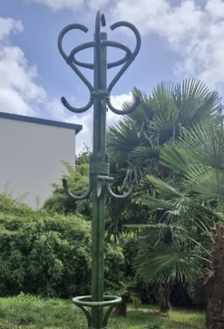 Porte-manteaux perroquet en rotin vert