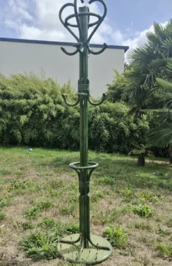 Porte-manteaux perroquet en rotin vert