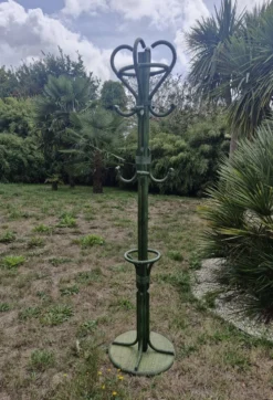 Porte-manteaux perroquet en rotin vert
