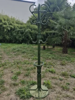 Porte-manteaux perroquet en rotin vert