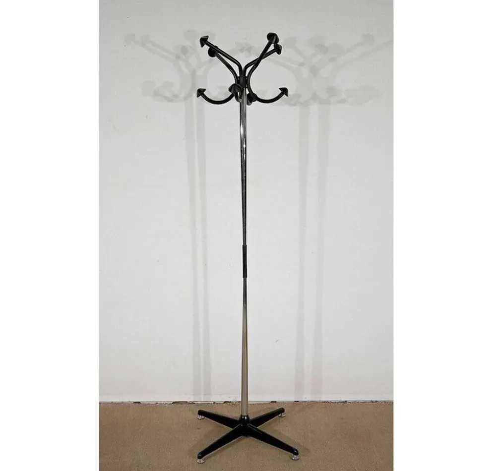 Porte-manteaux Pivotant en Métal Chromé 1960