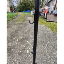 Porte manteaux vintage, métal et boules bois