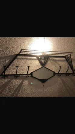 Porte mateau art déco fer forgé