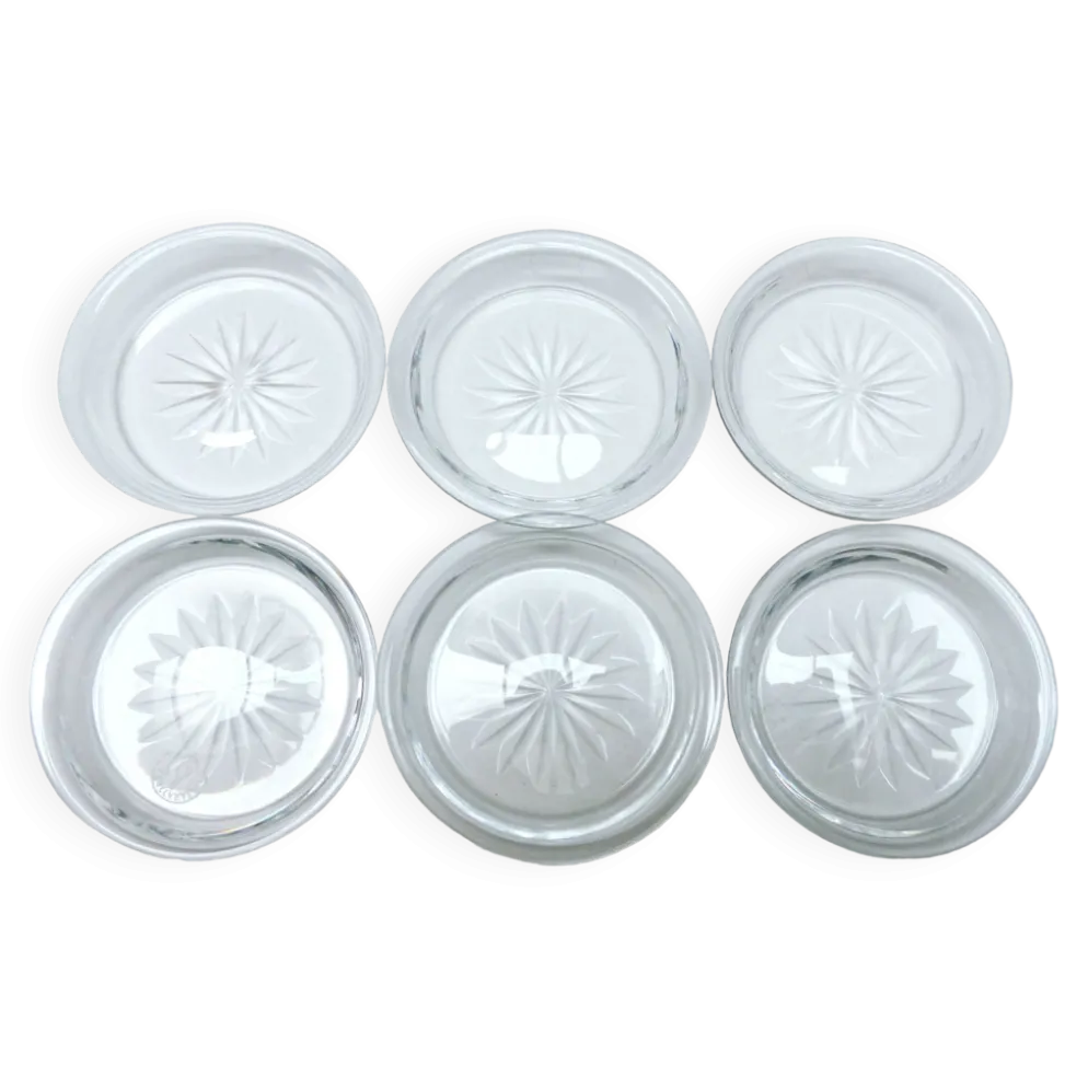 6 portes carafes à huile Baccarat 1916