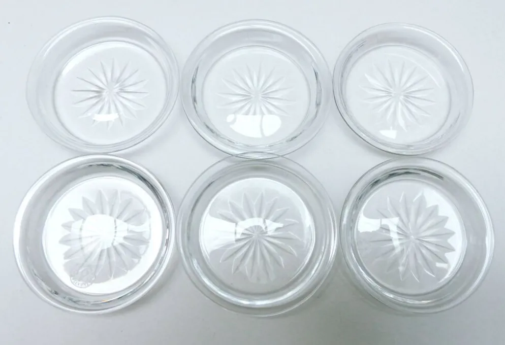 6 portes carafes à huile Baccarat 1916
