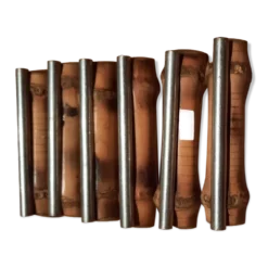 6 portes couteaux en bambou et métal