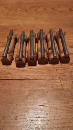 6 portes couteaux en bambou et métal